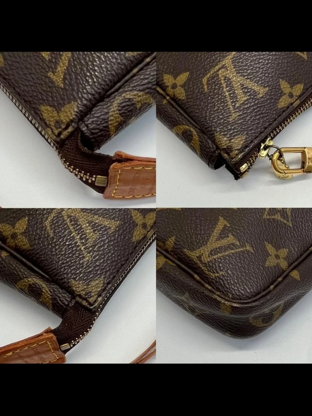 Louis Vuitton Brown Monogram Canvas Pochette Accessoires Shoulder Bag